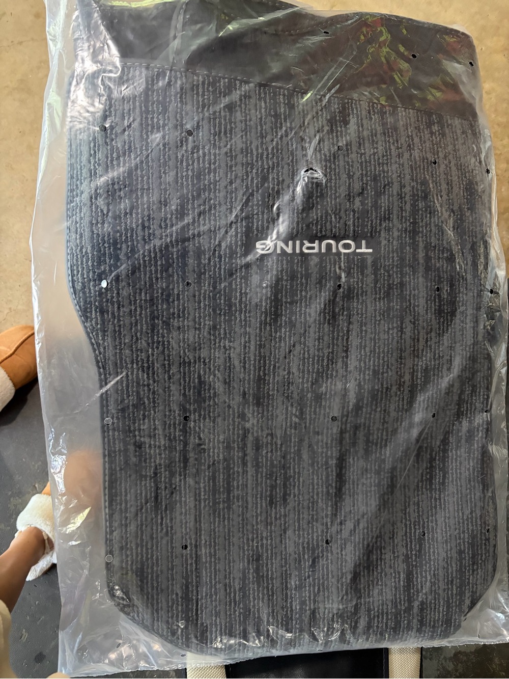 Subaru Ascent Touring Gray Car Floor Mat - Textured Stripe Design - Picture 3 of 3